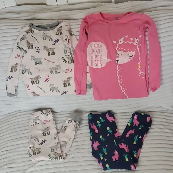 Burt s Bees Pajamas Burts Bee Kids Simple Joys Pajamas Baby Goats Llamas 4t 6 Poshmark
